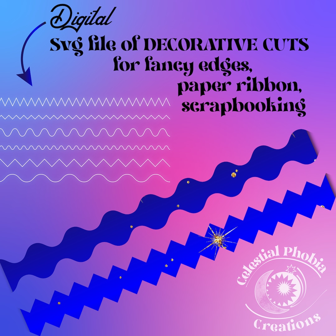 Cut Decorative Edges With Pointy or Wavy Edges. Make Chevron Designs ...