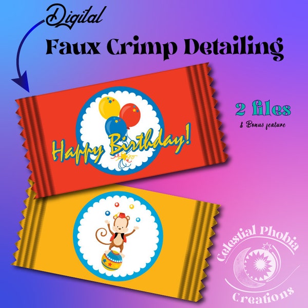 Digital Crimped Paper images for crafting, gift packages, digital planners, mock up designs