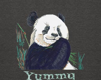 Yummy Panda Unisex Hoodie - Künstler Hand gezeichnet Scan und Print Kleidung