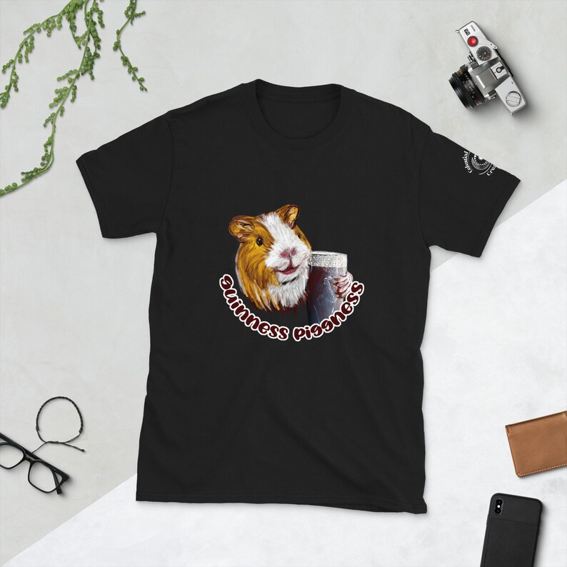 Guinness Piggness Short-Sleeve Unisex T-Shirt - Gift for Beer lover, dad jokes, Oktoberfest, clever cavies