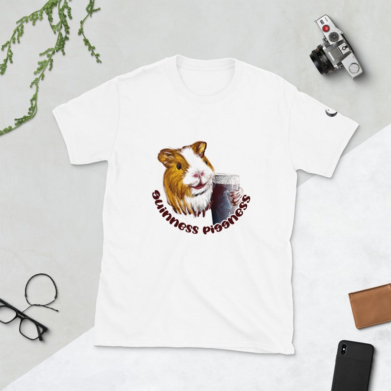 Guinness Piggness Short-Sleeve Unisex T-Shirt - Gift for Beer lover, dad jokes, Oktoberfest, clever cavies