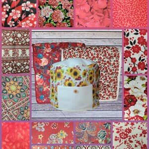 Red Burgundy Maroon Floral Flower Dust Covers for Kitchenaid Mixers in sizes 5-7 QT Lift Bowls & 3-5 QT Tilt Heads and 6-8 QT Instant Pot