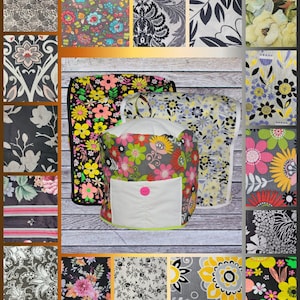 Black Gray Flower Floral Inspired Dust Covers for Kitchenaid Mixers in sizes 5-7 QT Lift Bowls & 3-5 QT Tilt Heads and 6-8 QT Instant Pot