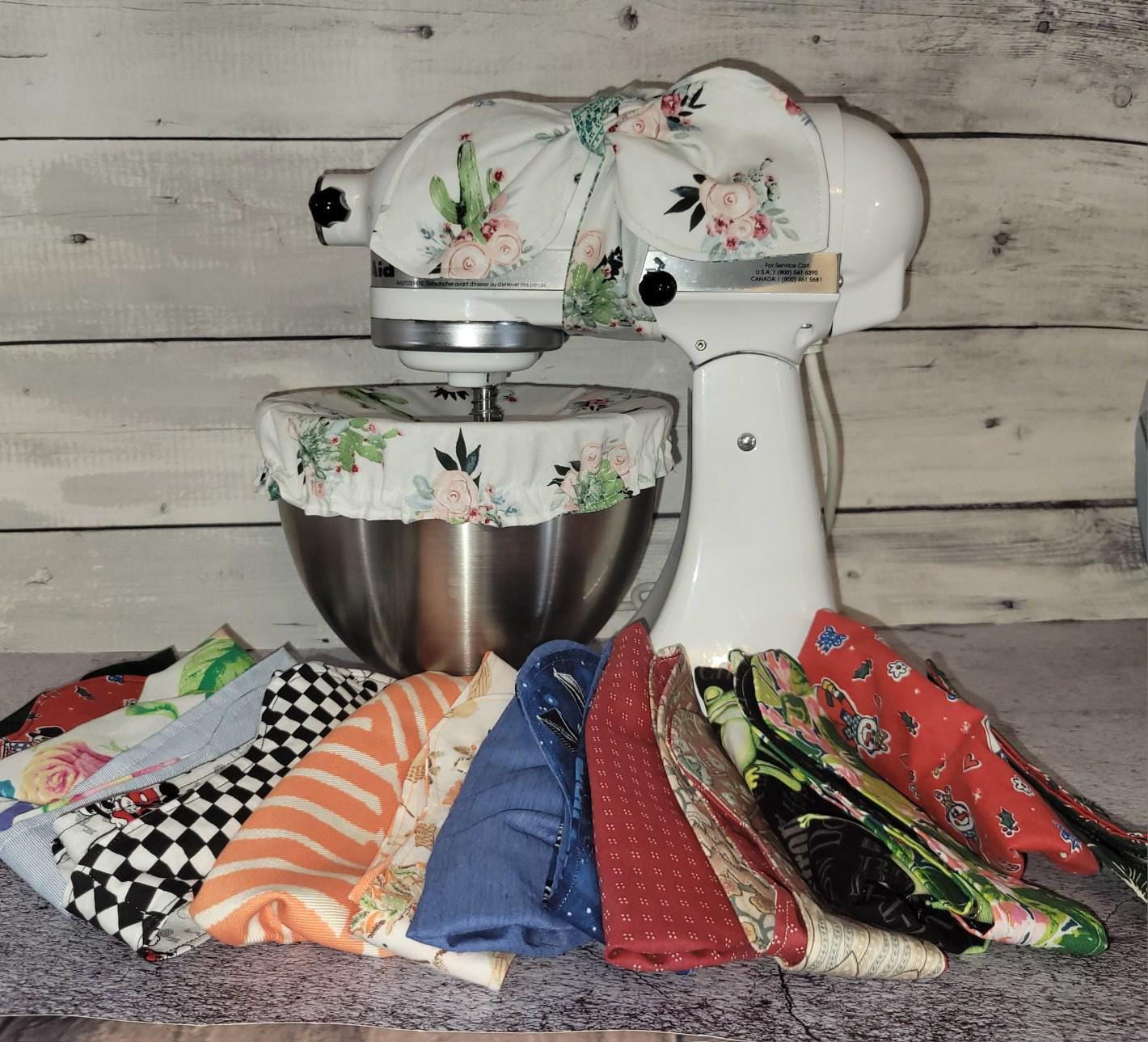 Bow and Bowl Cover Set for a Kitchenaid Stand Mixer in a Variety