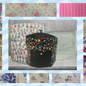 Colorful Floral Flower Inspired Dust Covers for Kitchenaid Mixers in sizes 5-7 QT Lift Bowls & 3-5 QT Tilt Heads and 6-8 QT Instant Pot