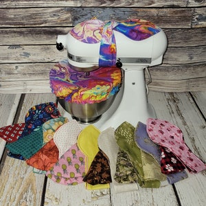 Bow and Bowl Cover Set for a Kitchenaid Stand Mixer in a variety of Holiday, Floral, Pioneer and Character Prints