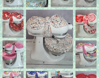 Bow and Bowl Cover Set for a  Kitchenaid Stand Mixer in a variety of Floral, Animal, Holiday and  Pioneer Prints