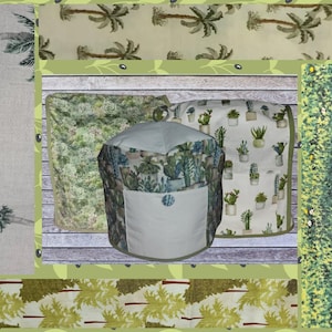 Palm Tree Grass Pine Tree Inspired Dust Covers for Kitchenaid Mixers in sizes 5-7 QT Lift Bowls & 3-5 QT Tilt Heads and 6-8 QT Instant Pot