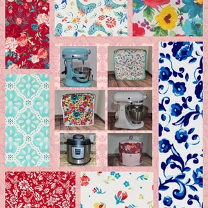 Pioneer Floral Inspired Handcrafted Dust Covers for Kitchenaid Mixers in sizes 5-7 QT Lift Bowls & 3-5 QT Tilt Heads and 6-8 QT Instant Pot