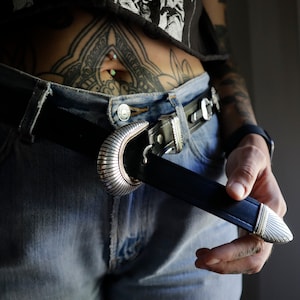 Vegan Belt with heart and star conchos