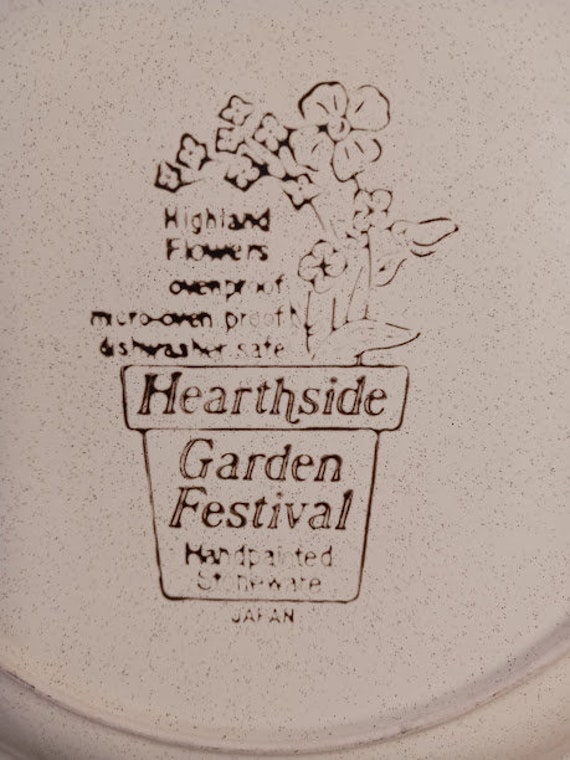 Hearthside Garden Festival Stoneware LARGE Chop Plate Highland