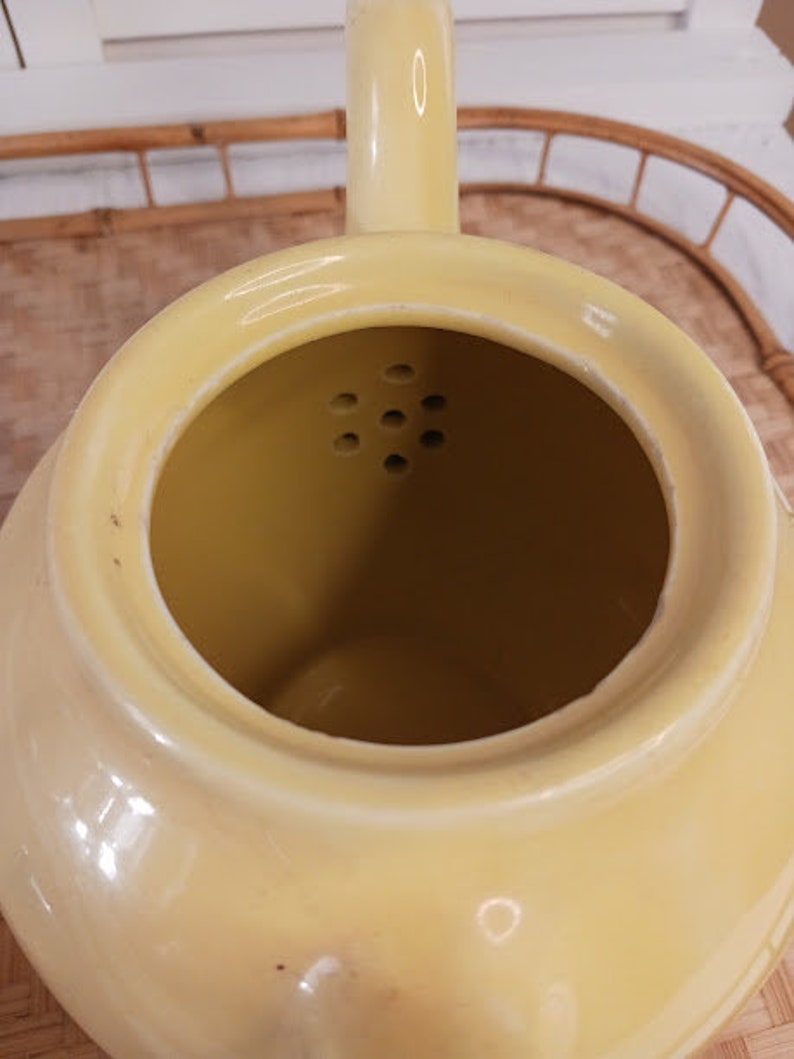 Vintage Hall Yellow Teapot Etsy