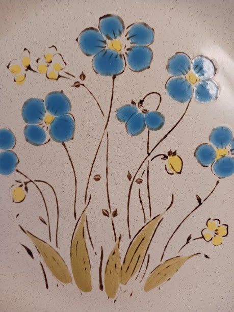 Hearthside Garden Festival Stoneware LARGE Chop Plate Highland