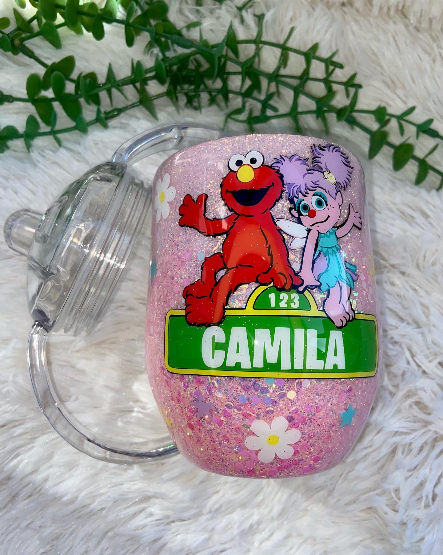 Elmo Valentines Day Cups, Custom Cups With Straw, Valentines Day Tumbler ,  Personalized Tumbler, Personalized Cups With Straw, 