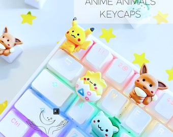 ARTISAN Anime Animal Keycaps | Anime | Kawaii | Cute |  Video Games | Resin Keycaps | Esc Keycap | Resin | Esc | Backlit | Resin | Nerdy