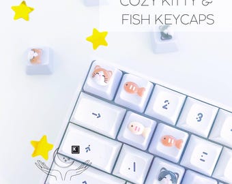 ARTISAN Cottagecore Keycaps | Frog | Mushroom | Daisy | Flower | Animal | Spring | Kawaii | Cute | Decor | Resin | Anime | PBT | Custom