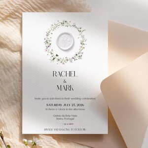 Wildflower Wedding Invitation Template, Printable Floral Wedding Invite, Garden Flowers, Colorful Spring, Instant Download, BL12