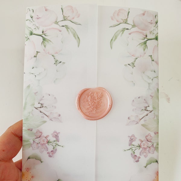 Floral Vellum Paper Etsy