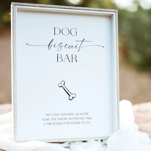 Dog Biscuit Bar Sign Template, Dog Treats Sign Printable, Dog Wedding Sign, Pet Favors