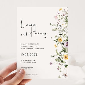 floral wedding invitation template