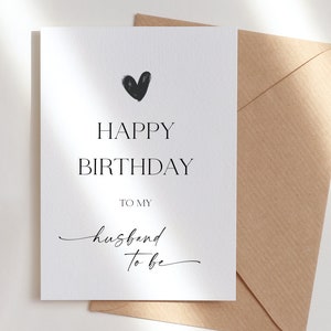Buon compleanno al mio futuro marito, biglietto d'auguri per lui, regali unici per gli uomini, idee regalo fai da te, download istantaneo #BL29