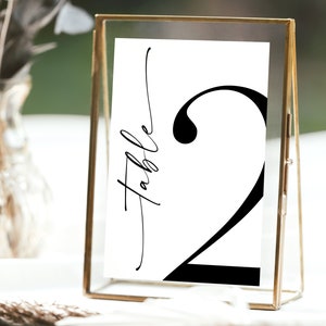 Minimalist Table Numbers, Wedding Modern Table Numbers, Table Numbers Sign Template, Instant Download, Table Decor #BL29