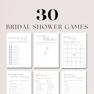 Bridal Shower Games Instant Download, Girls Night Games Bundle, Engagement Party Games | Bridal Bingo, He Said She Said And More Games