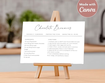 Editable Recipe Card Template – 6x4 Canva Printable
