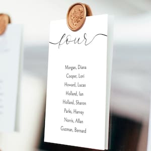 Minimalist Table Seating Cards Template For Your Wedding, This Find Your Seat Sign Is A Template For Instant Download #BL1-02