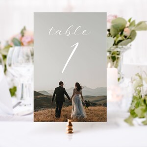 Photo table number template, Wedding table numbers with picture, Table numbers sign template, Instant download, Table number, #BL13-02