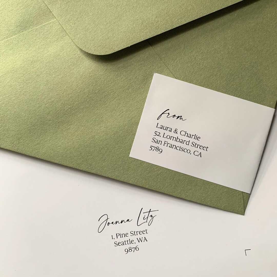 Printable Address Label Template, Editable Recipient Labels, Minimalist ...