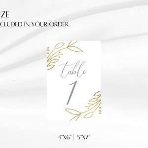 Wedding Table Numbers Template, Printable Table Numbers, Downloadable ...