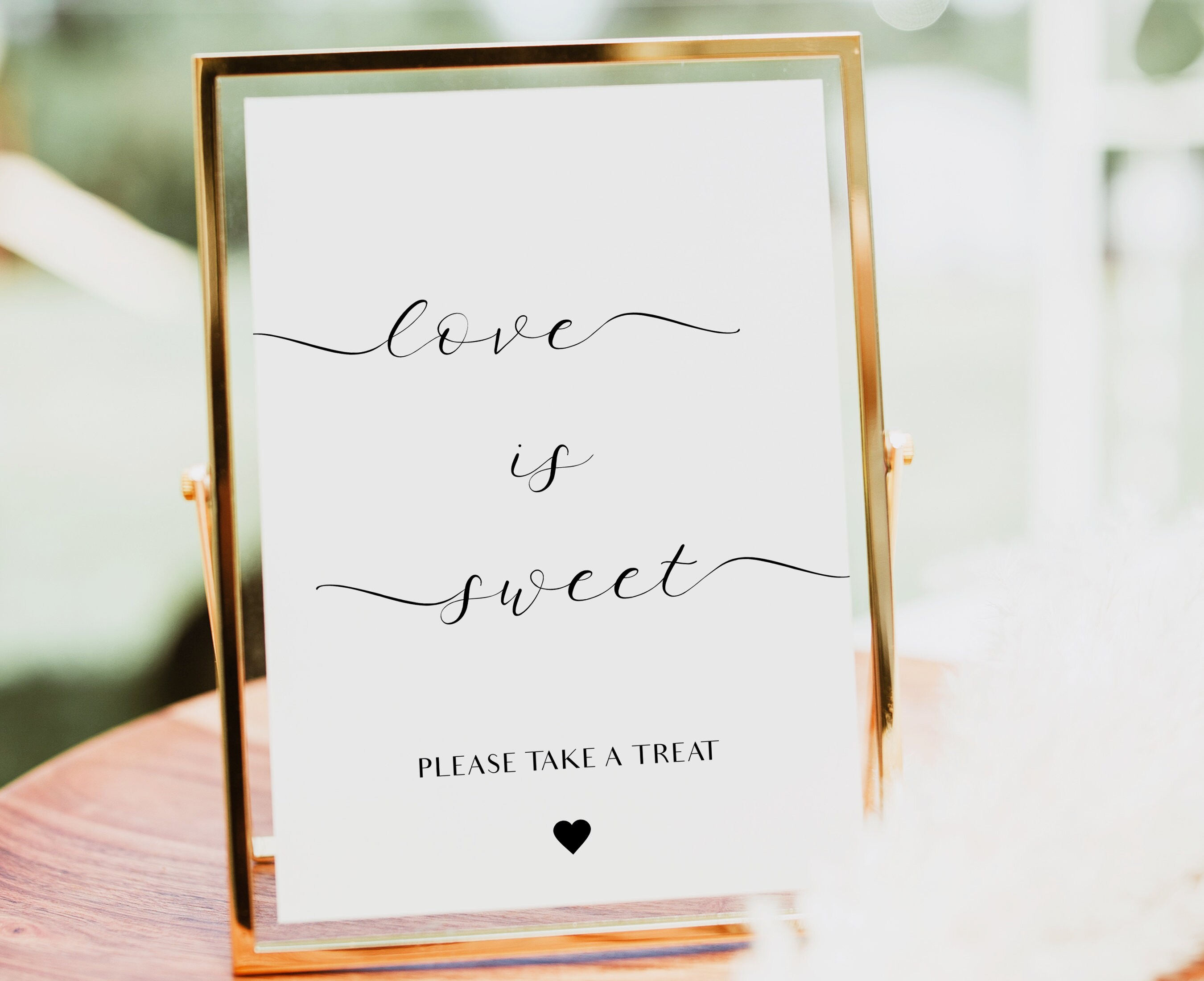 Very Sweet Sign Love is Sweet Sign, Wedding Signage, Minimalist Wedding Sign Template ...