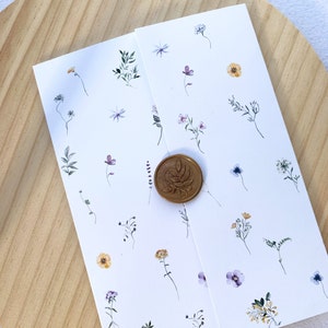 Printable Vellum Wrap with Wildflowers, DIY Vellum Fold Template, Instant Download, Floral Vellum Jacket #BL12