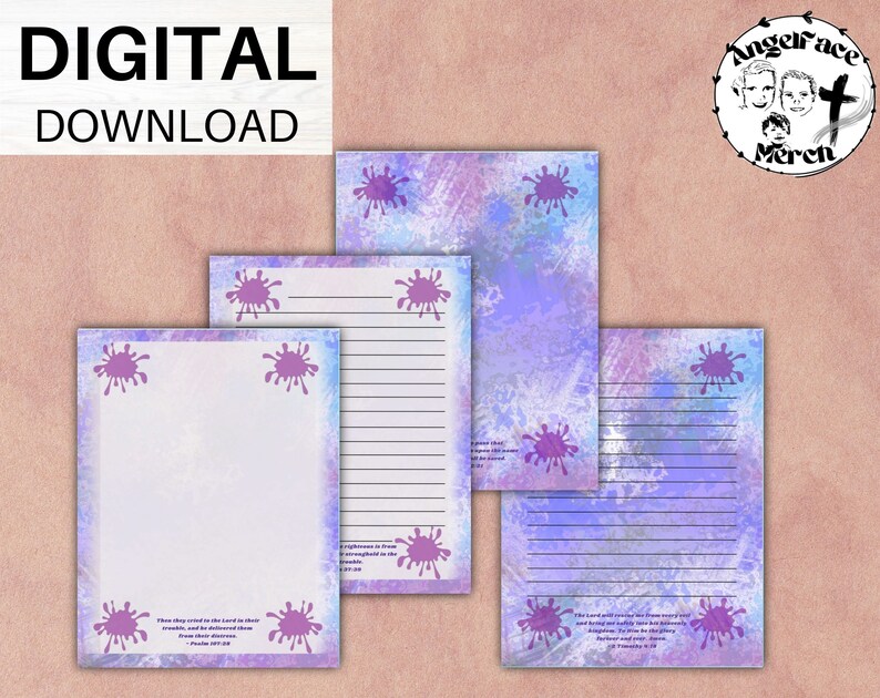 Christian Printable Stationery Printable Stationery Set - Etsy