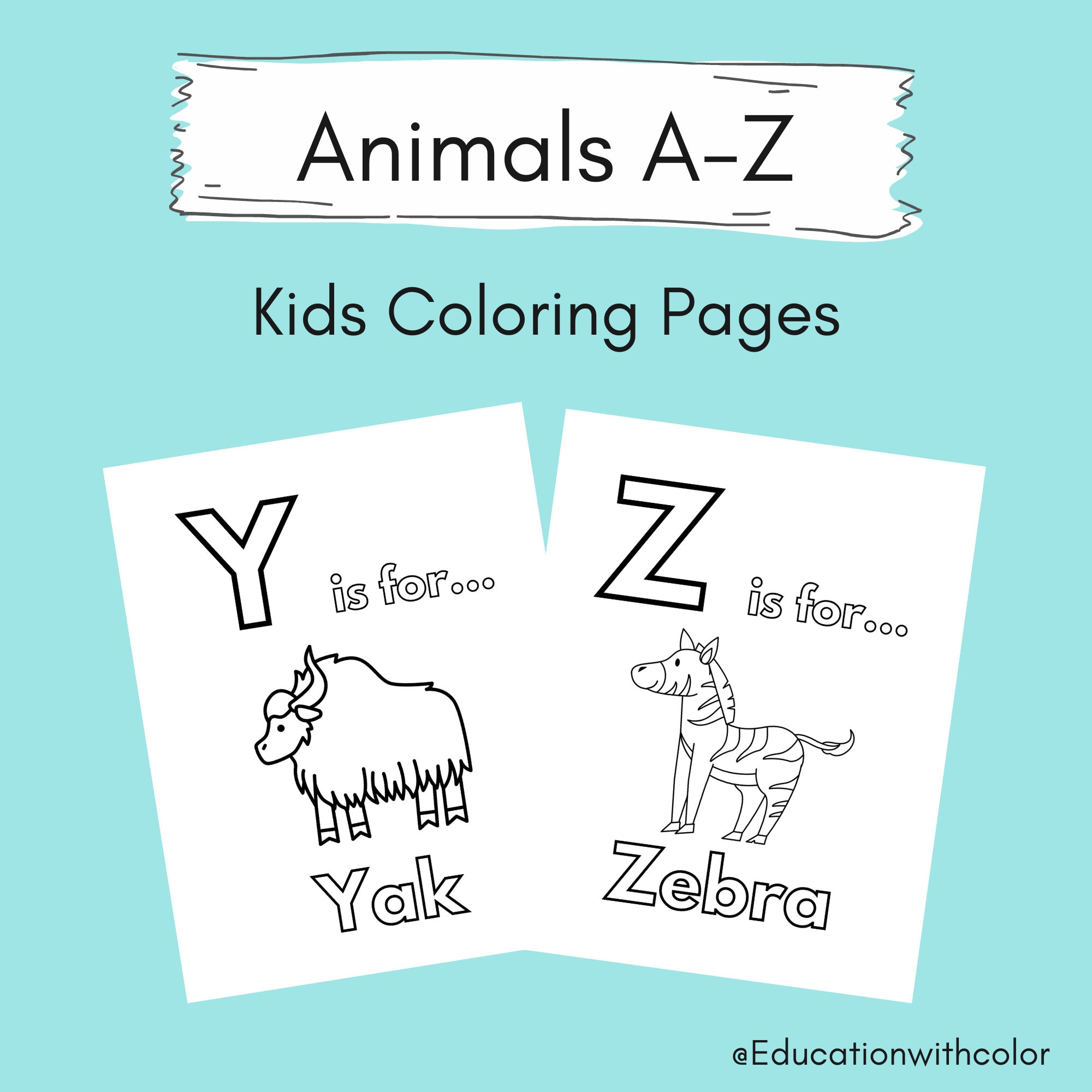 Coloring book letter A-Z Number 1-10: Fun with Numbers, Letters, Animals  Easy and Big Coloring Books for Toddlers Kids Ages 2-4, 4-6, Boys, Girls,  Fun (Paperback)