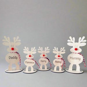 Personalised Reindeer Place Setting | Christmas | Rudolf | Home Décor | Handcrafted | Wood | Reindeer Ornaments | Christmas Table Décor