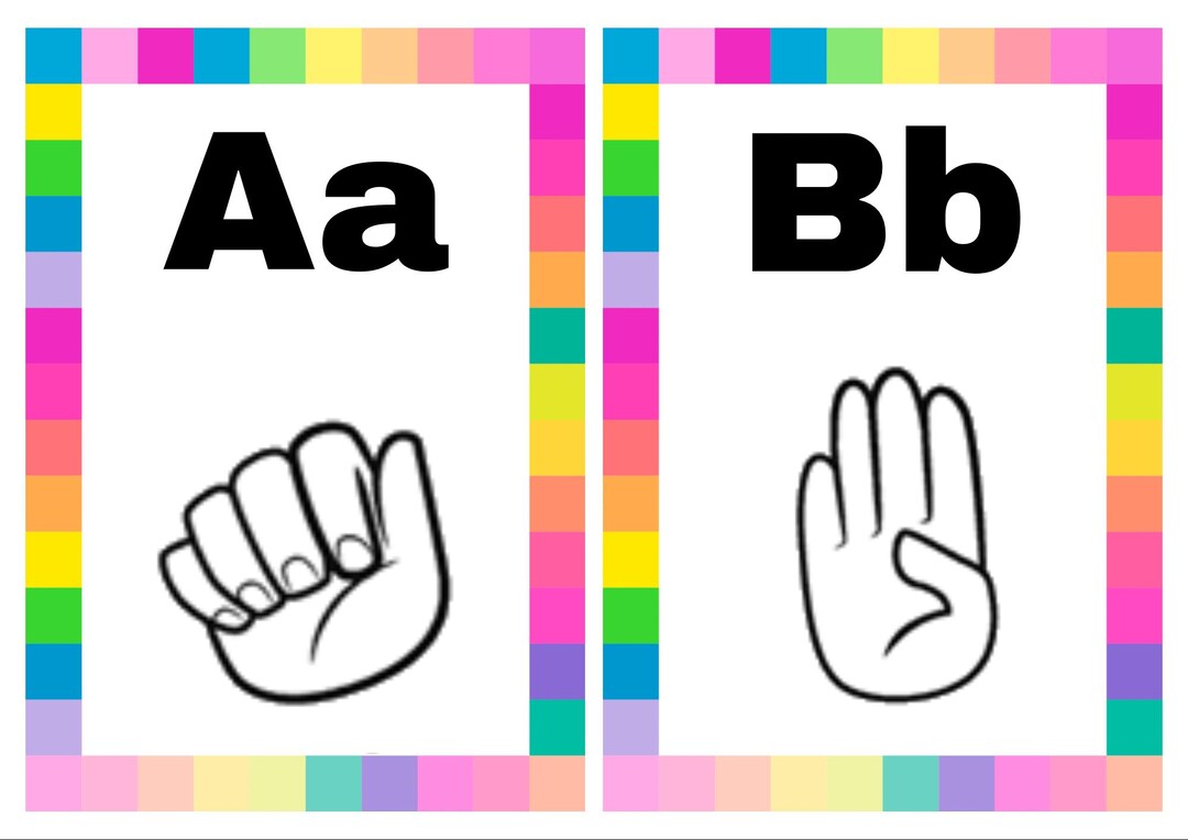 American Sign Language Flash Cards. ASL. Alphabet and Number. Learn ASL ...