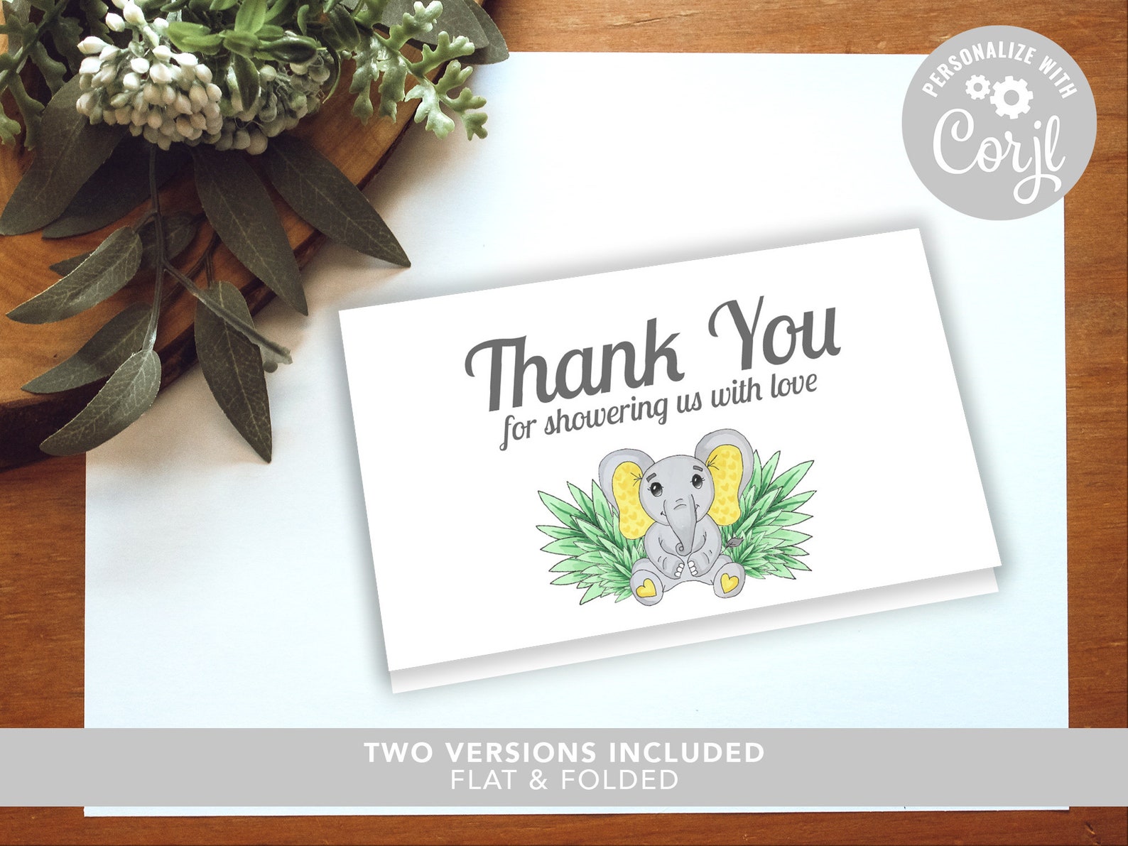 Elephant Baby Shower Printable Editable Template Elephant Baby Shower ...
