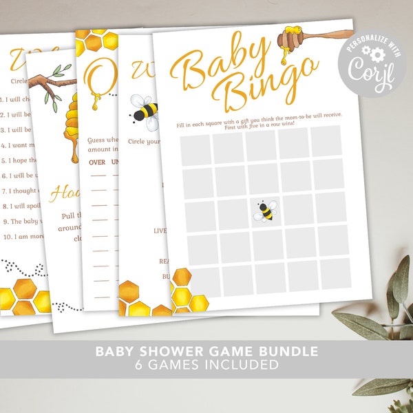 Bee Themed Baby Shower Games - Etsy