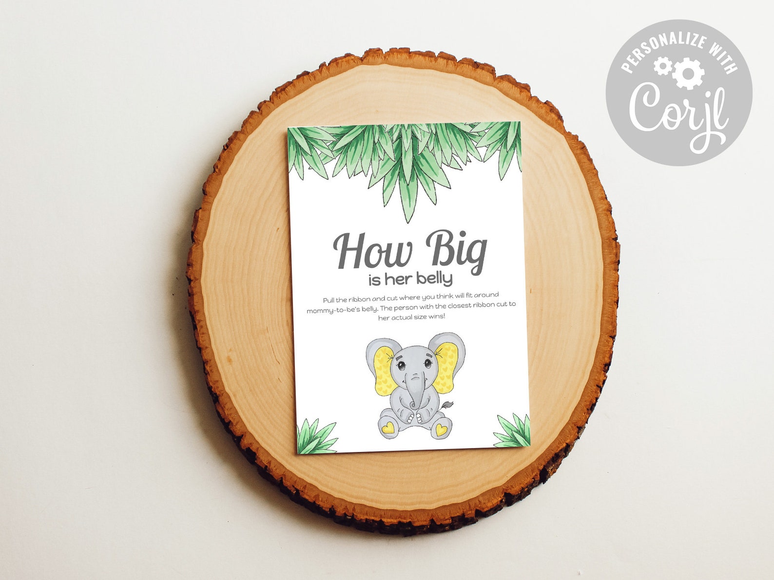 Elephant Baby Shower Printable Editable Games Template Baby Shower ...