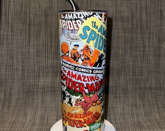 Spiderman Tumbler Cup, Spiderman gift idea, tumbler ideas, tumbler cup, kids cup, Spiderman party, Spidey and friends, gift ideas comic book