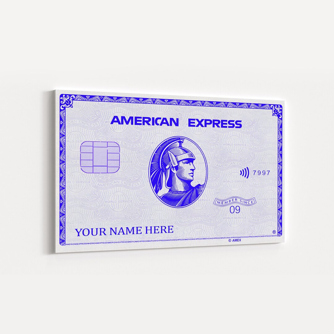 Custom AMEX Card Personalized Canvas American Express Custom Credit