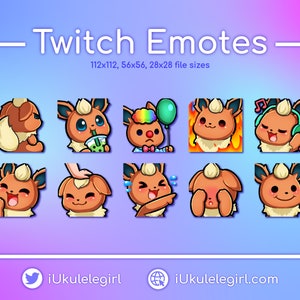 Poki Emotes IEeveelutionsI Sit Emote Twitch Emotes -  Portugal