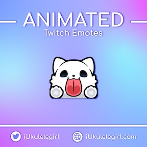 ANIMATED white Cat Emote [Twitch/Discord]
