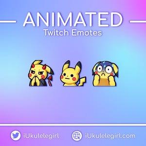 ANIMATED Pikachu Emotes [Twitch/Discord]