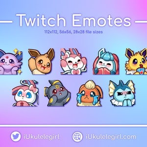 Eevee Evolutions Emotes [Twitch/Discord]