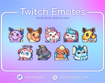 Eevee Evolutions-emotes [Twitch/Discord]