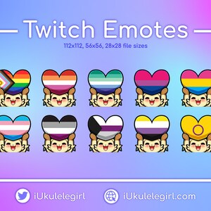 Leafeon PRIDE Emotes [Twitch/Discord]