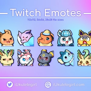 Eevee Evolutions Emotes [Twitch/Discord]